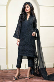 SCALLOP LACE BLACK - FANCY DUPATA (AS SHOWN)